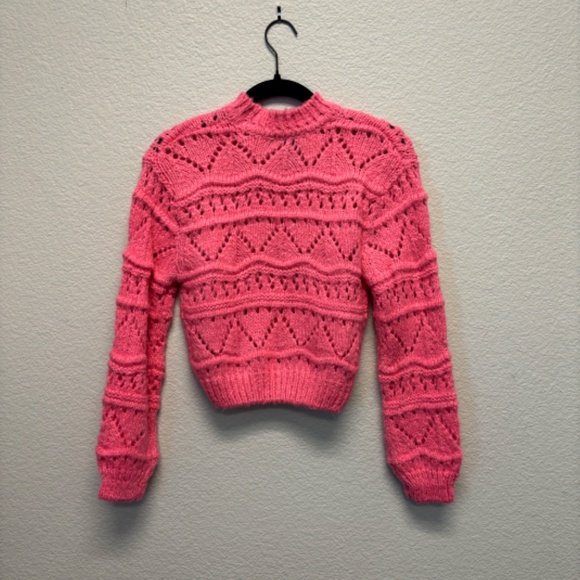 Aqua by Bloomingdale's Girl’s hot pink sweater size Small - Picture 3 of 6